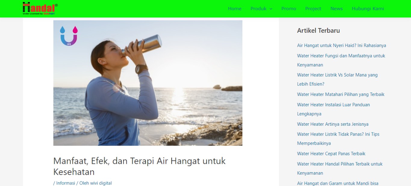 artikel terapi air hangat untuk kesehatan oleh Shafa Fadhillah