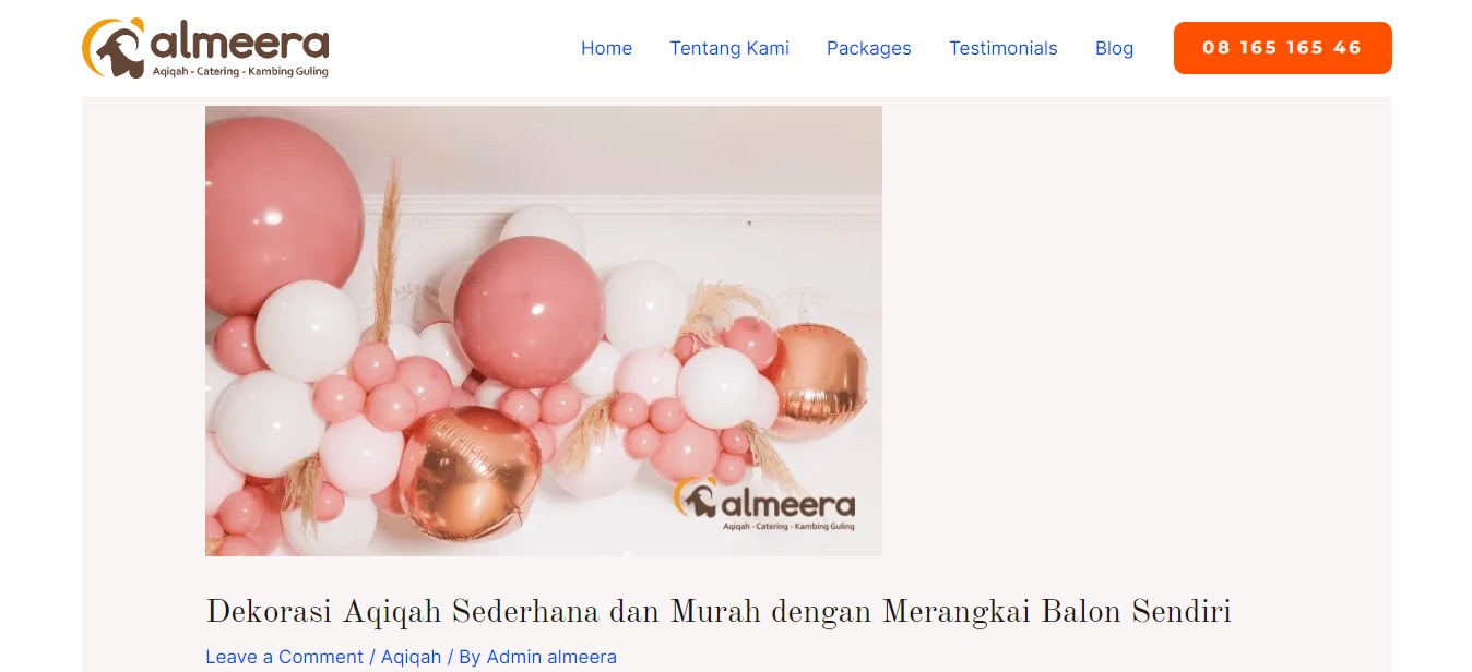 dekorasi aqiqah sederhana oleh Shafa Fadhillah