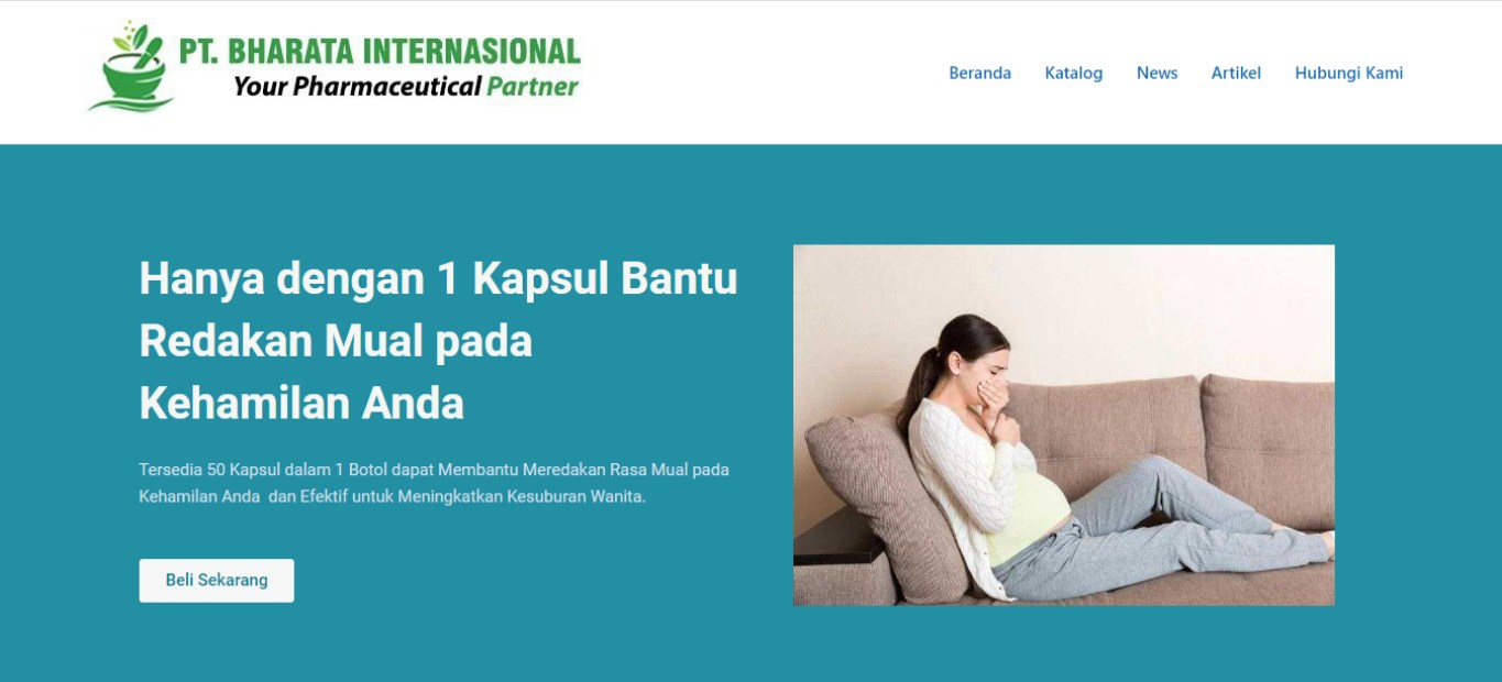 landingpage pregnadev bharata oleh Shafa Fadhillah