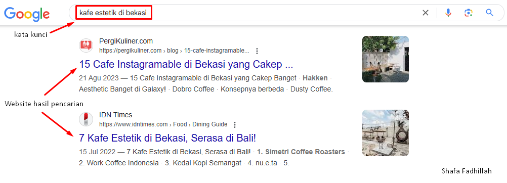 hasil pencarian kata kunci kafe estetik di bekasi sh.af