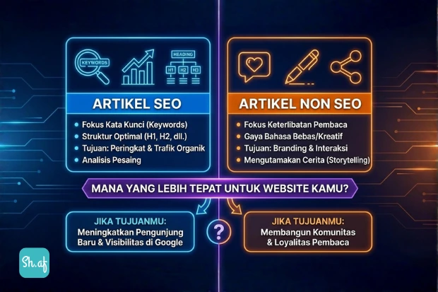 Perbedaan Artikel SEO dan Non SEO sh.af